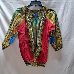 NF Dashiki African Hippie Unisex Smocked Long sleeve top OSFM